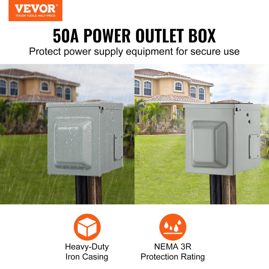Boîte de sortie de puissance VEVOR 50 Amp RV