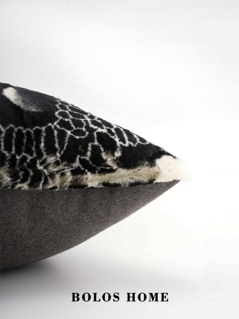 Troisième espace Luxueux Villa Clubhouse Salon Canapé Coussin Couverture avec la fourrure de lapin doux