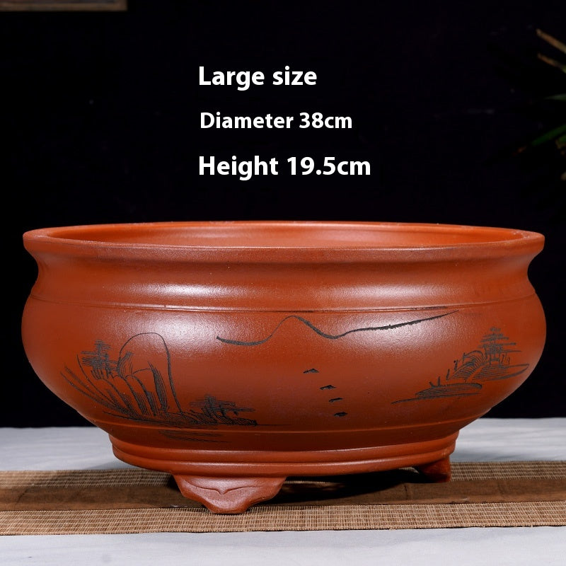 Pot de fleurs de sable violet Pot de plantes de jardin Bonsai