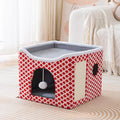 Lit de chat pliable avec peluche douce pour la chaleur