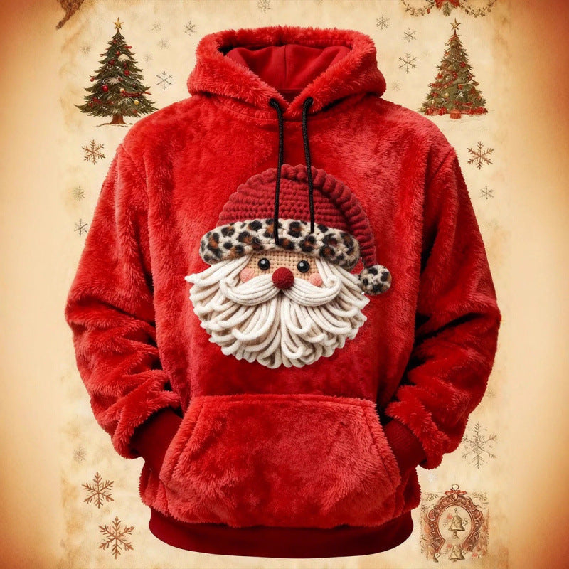 Sweatshirt à capuche à capuche de Noël imprimé numérique 3D