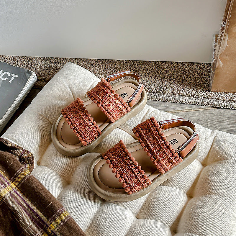 Les filles Ethnic-Style Casual Sandales rétro avec des semelles douces