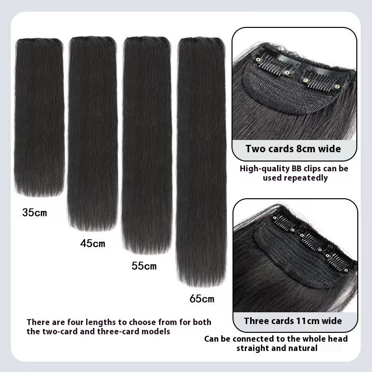 Perruque multi-pièces à cheveux droits fait à la main
