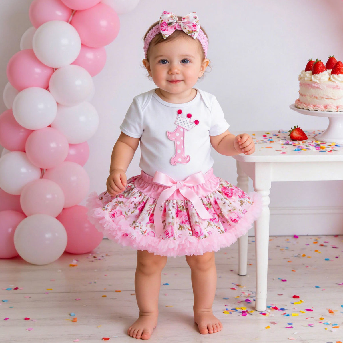 Bébé Outfit d'été blanc à manches courtes