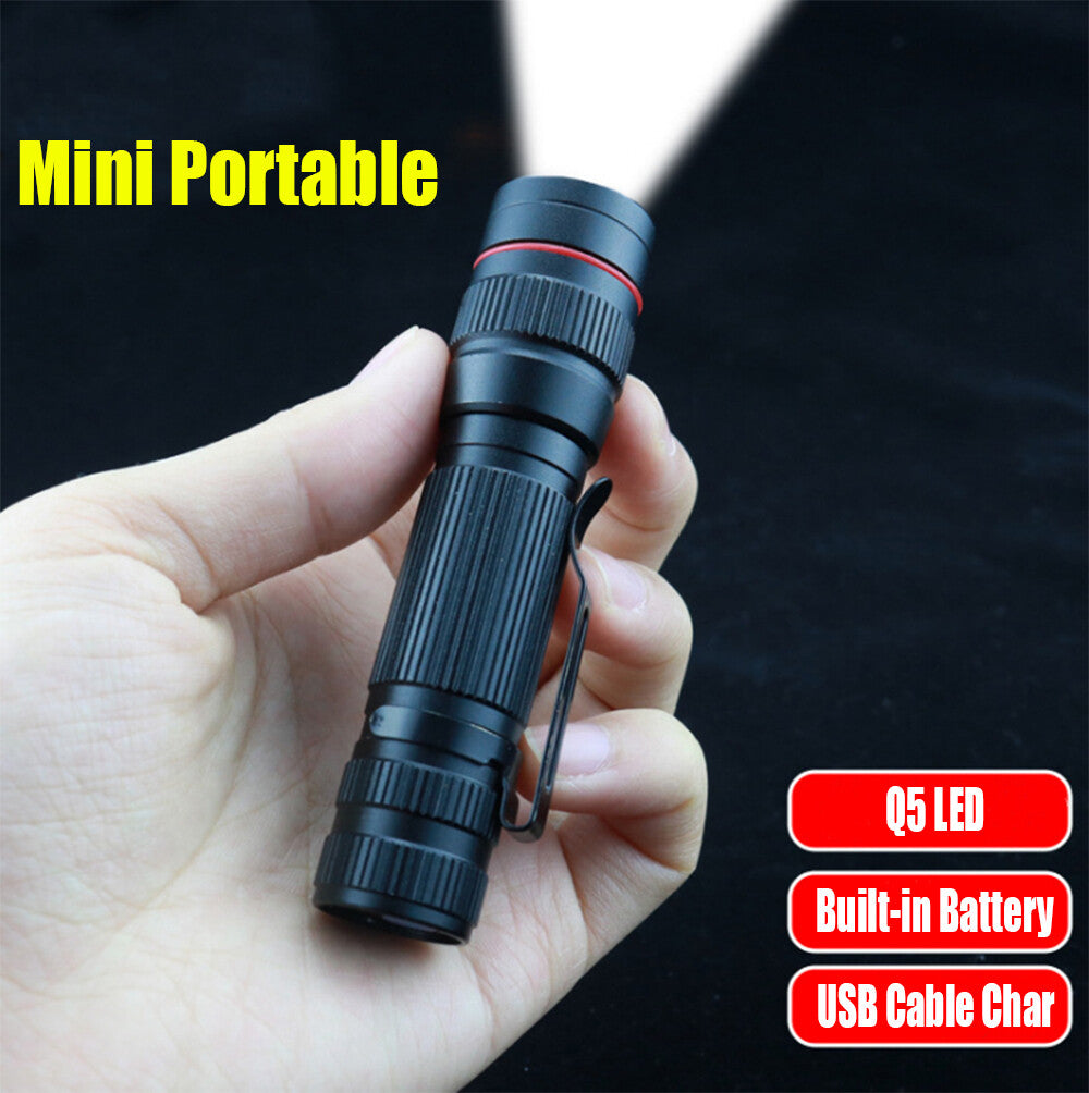 250000LM USB lampe de poche rechargeable LED Mini stylo lampe tactique torche petite lampe