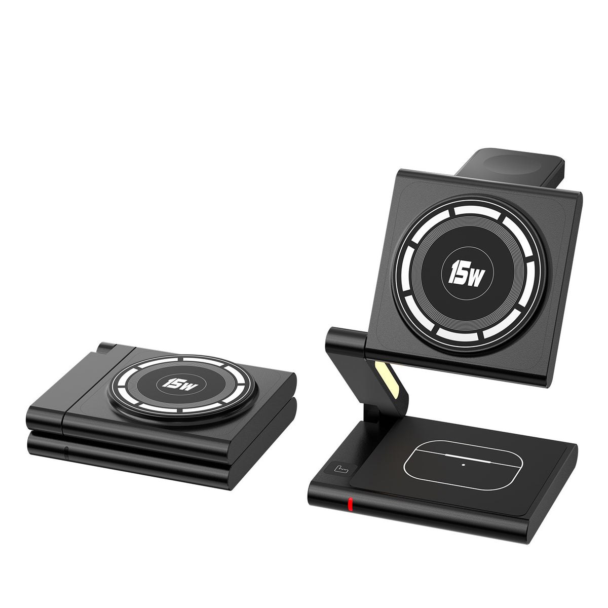 Foldable Mobile Phone Headset Three-in-one Wireless Charger