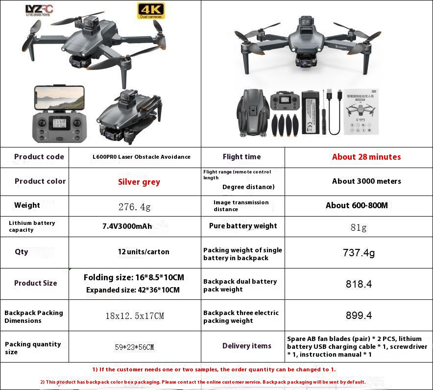 Jouet de télécommande de vol à quatre axes L600PRO