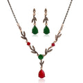 Leaf eau goutte résine pendentif pierre précieuse collier