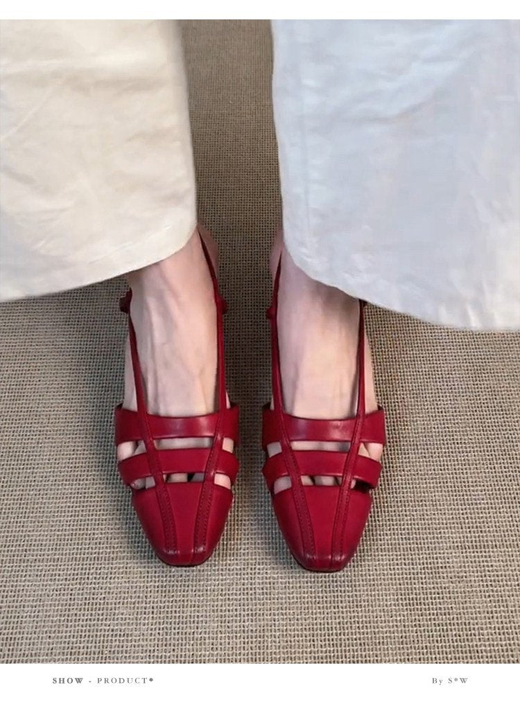 Sandales à talons à orteil fermé pour femmes