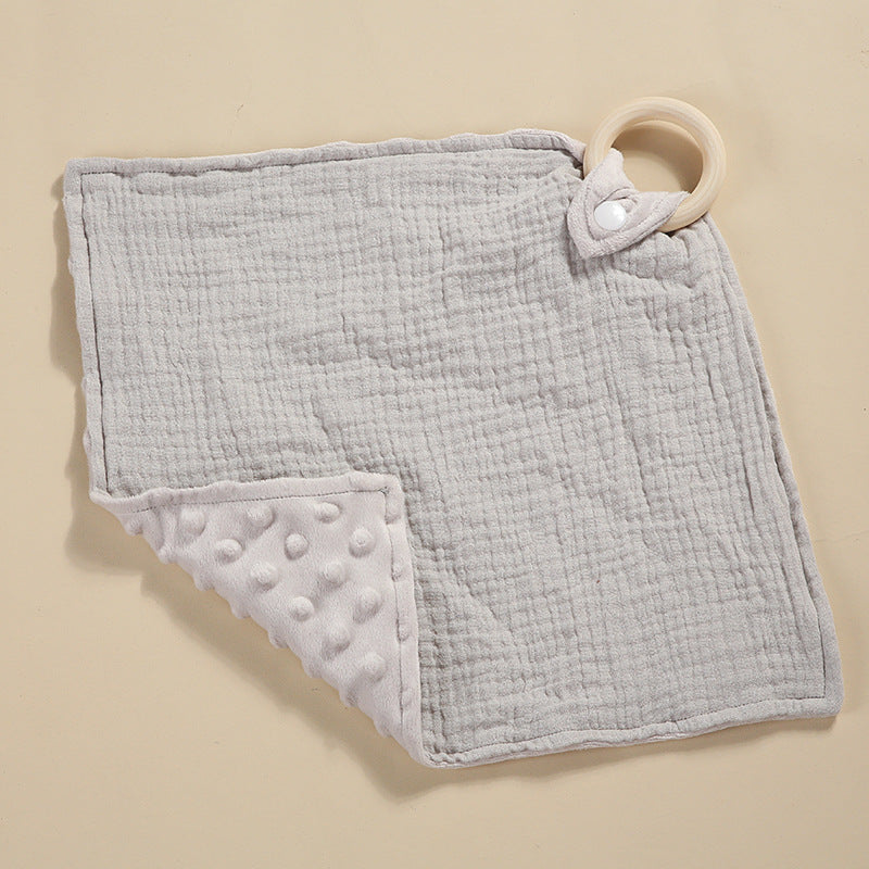 Bite anneau double couche Crêpe Serviette Saliva Baby Doll Square Serviette
