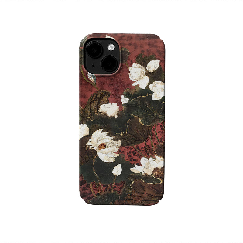 Style chinois blanc Lotus Case Design Sens Niche 15 aspiration magnétique