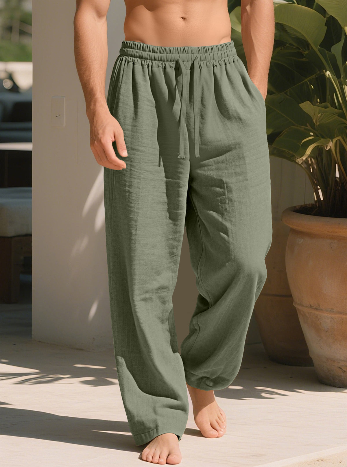 Loose Straight Casual Plus Taille Respirant Pantalons à séchage rapide