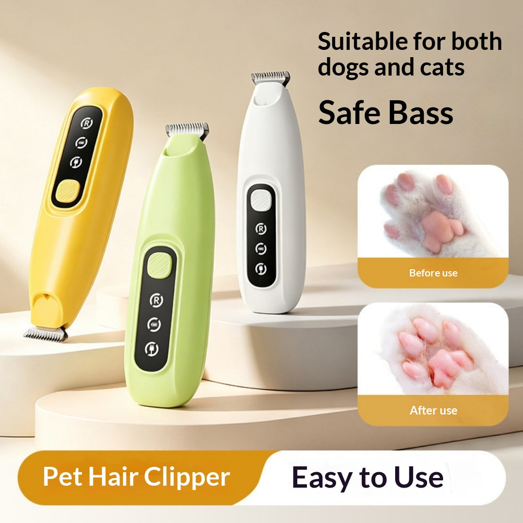 Clipper rechargeable pour animaux de compagnie avec lumière LED
