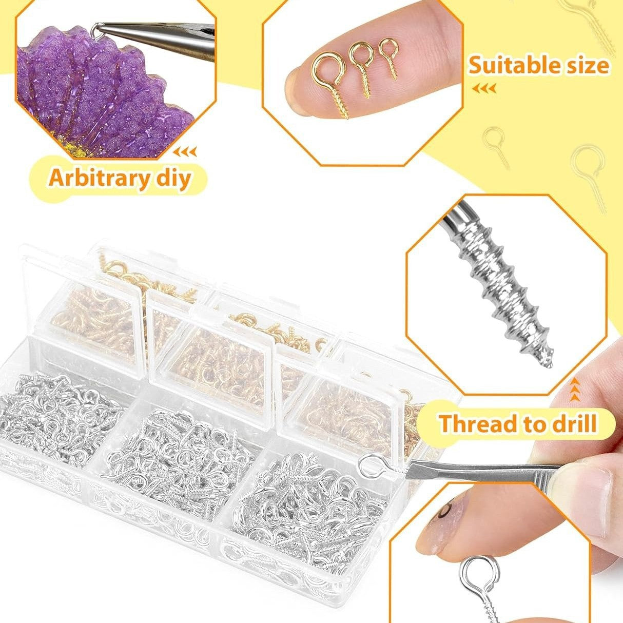 Tack fileté Nails Accessoires de bijoux fabriqués à la main