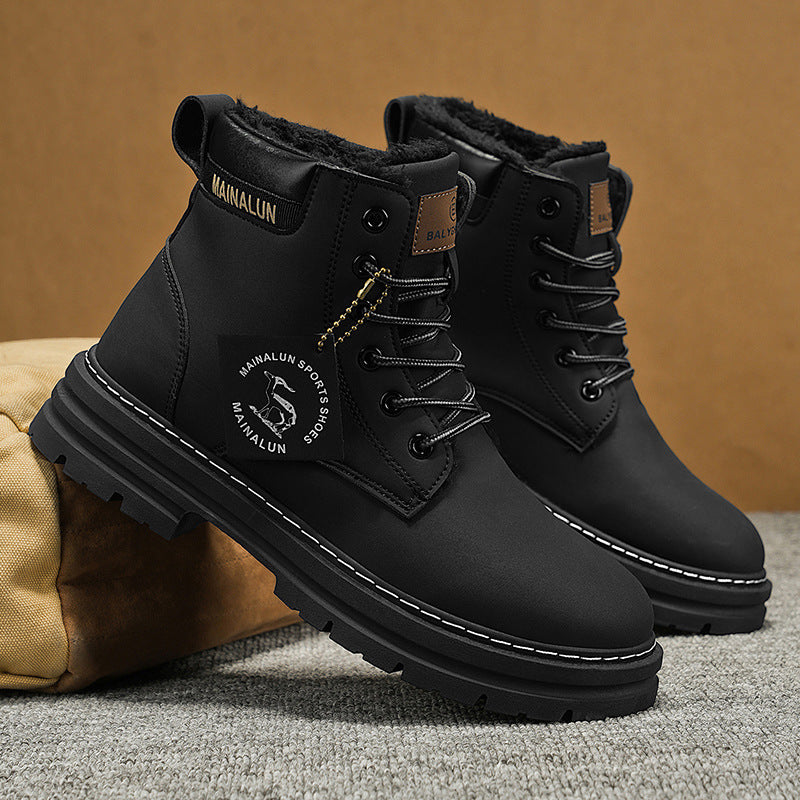 Bottes de neige pour hommes avec doublure en polaire