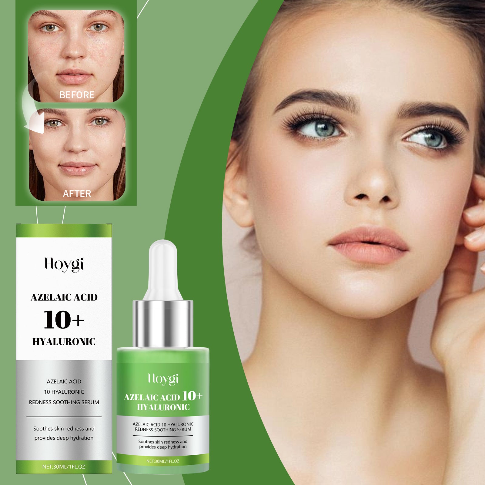 Acide hyaluronique Apaisant E Ssence Vert clair Boîte de 30ml