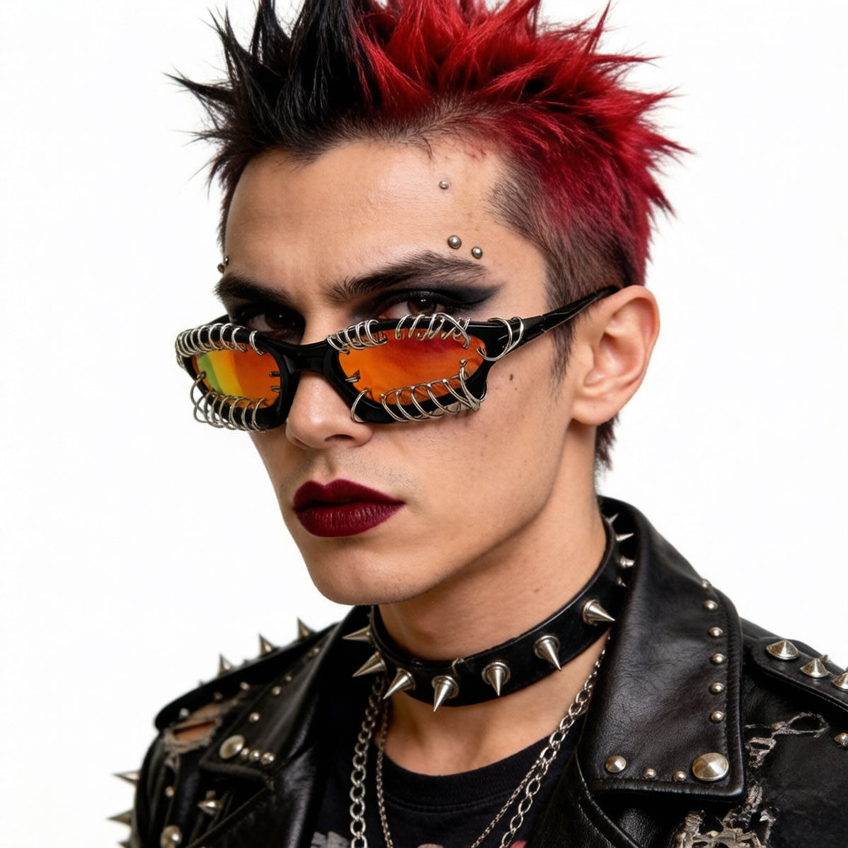 Lunettes de soleil circum-épiquées de style utilitaire avec un cadre étroit et une protection UV