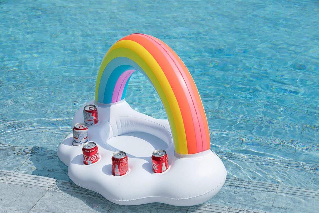 Gay Pride Rainbow Gonflable Pool Float Cooler