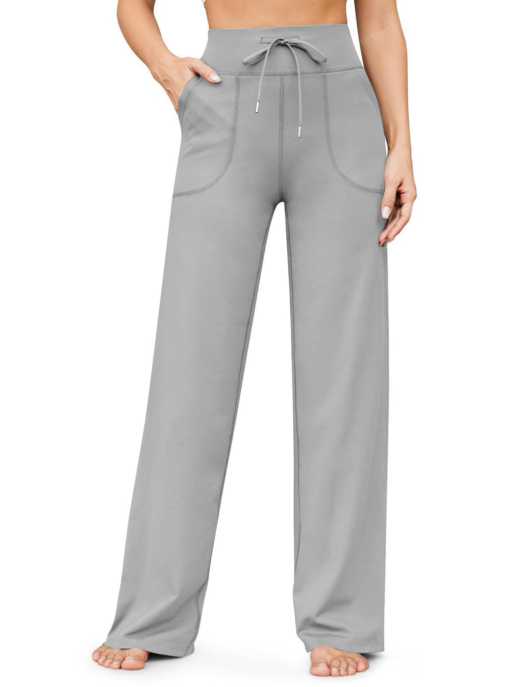 L'Europe et les États-Unis La haute taille des femmes Micro Horn Pantalon de yoga Drawstring Pocket Sp