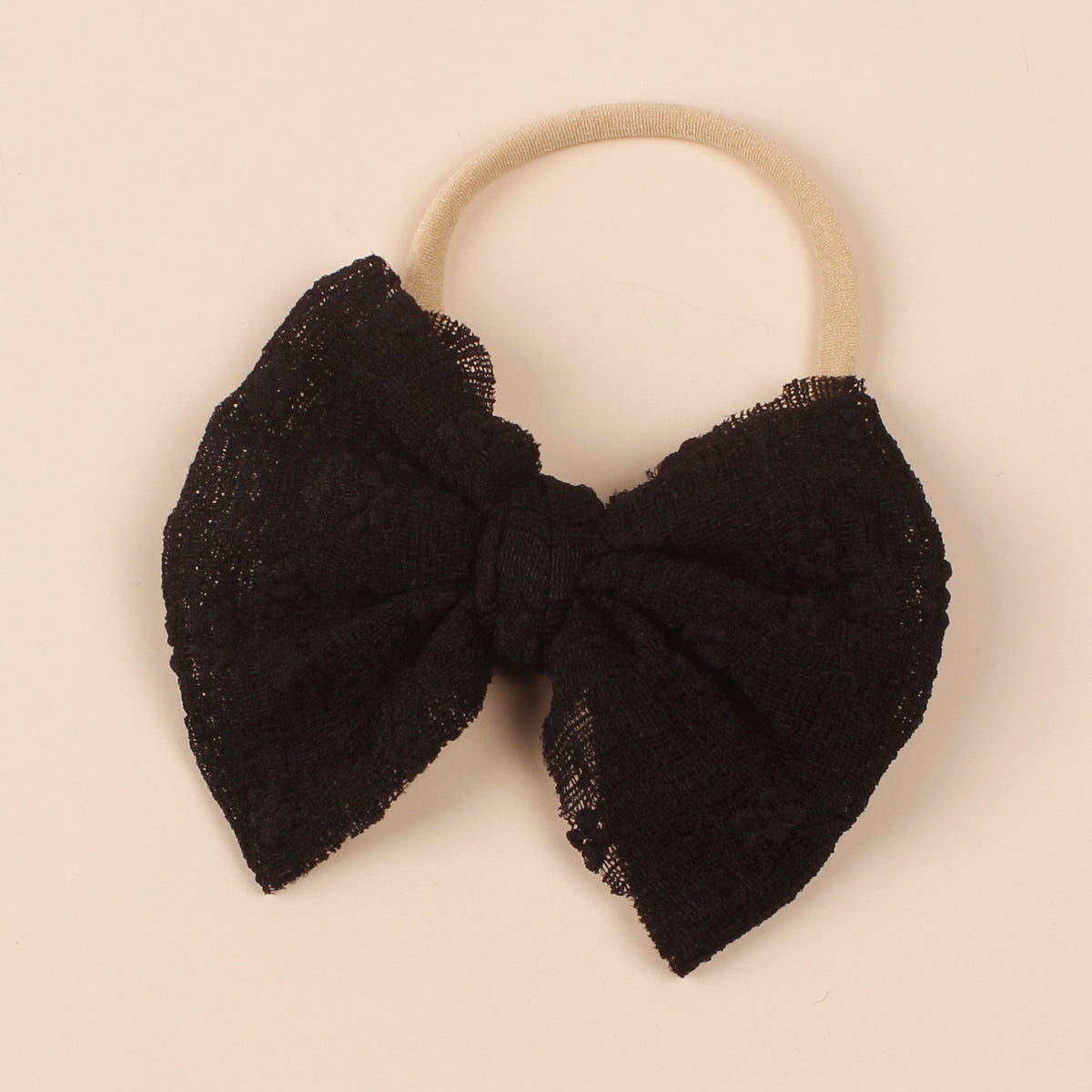 Bande de cheveux pour enfants Mesh Bow Hairband Nylon Narrow Headband Bow Hair Accessoires