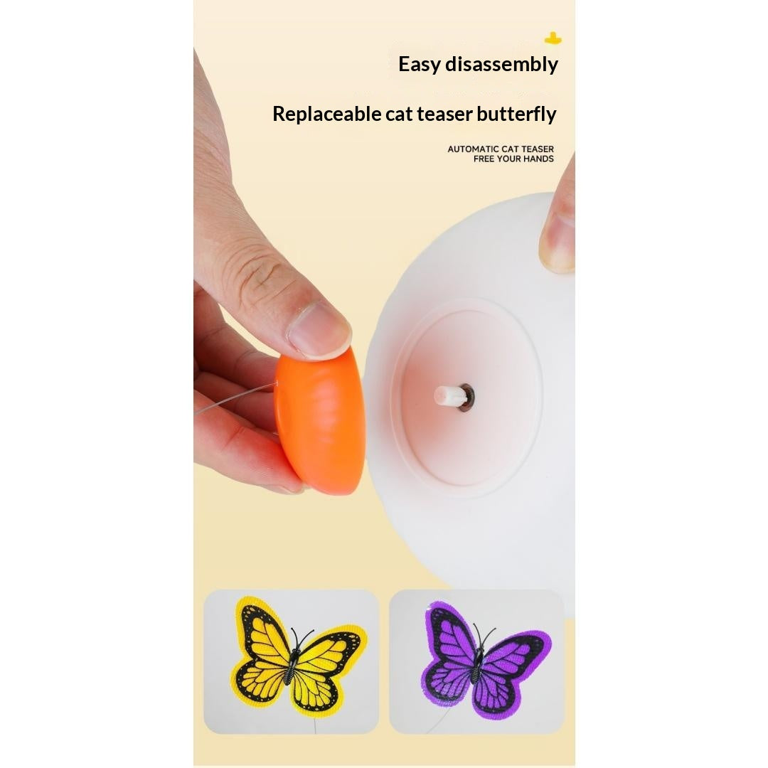 Jouet électrique interactif de baguette de chat papillon