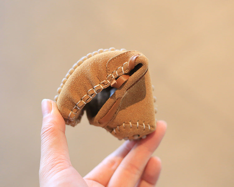 Mode bébé fille mignon simple couche chaussures Soft Bottom