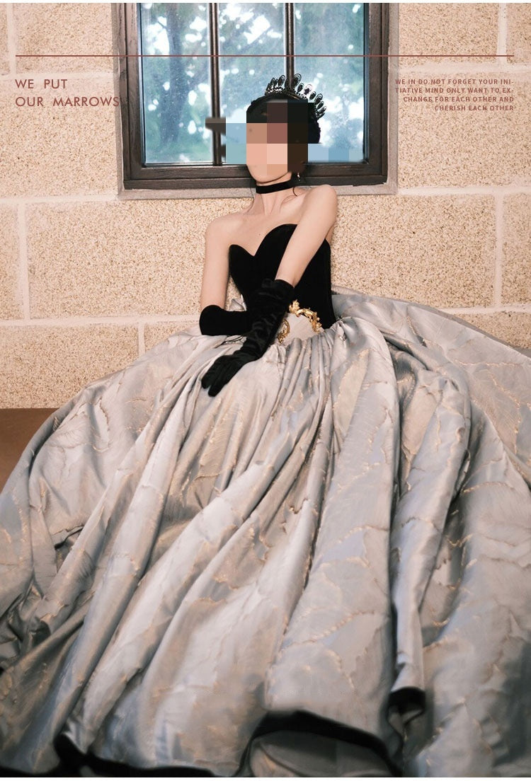 Style Hepburn Toasting Robe Haute Couture de la mariée
