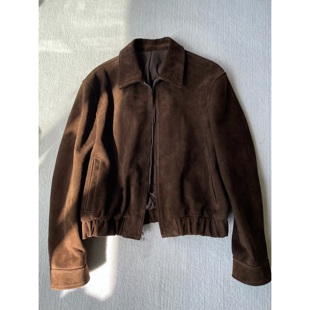 Veste de vélo à épaule large Lapel Vintage