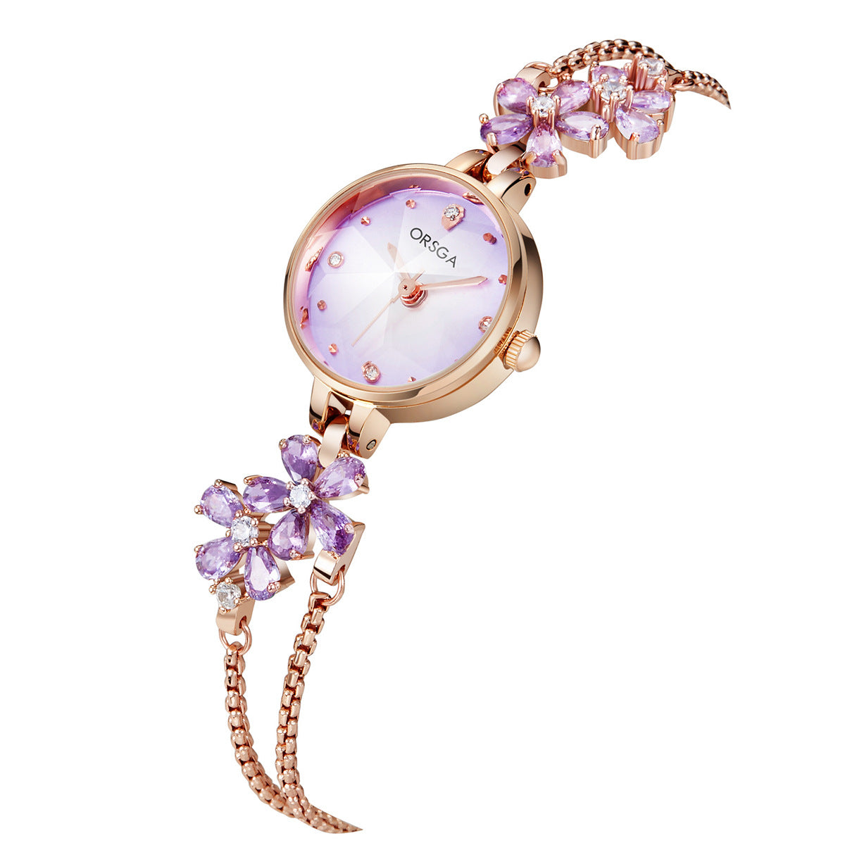 Femmes Exquise bracelet incrusté de diamants montre