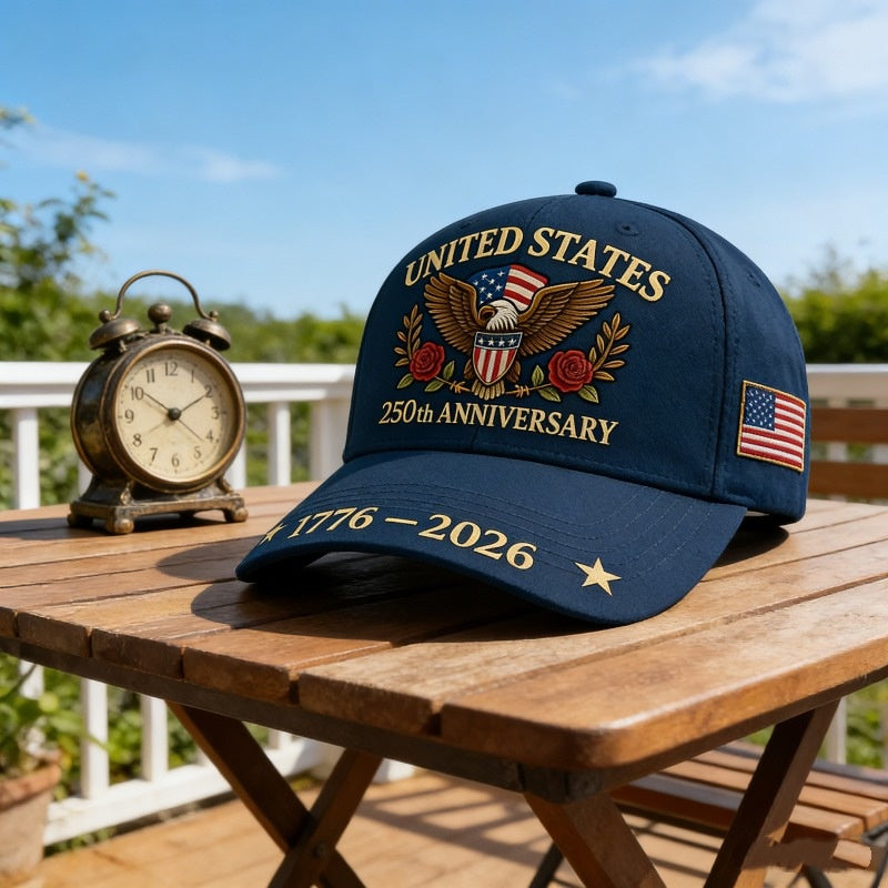 American 250th Anniversary Casquette de baseball adaptée aux hommes et aux femmes - Embro ajustable unisexe