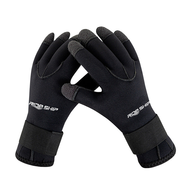 35MM Plongée Mittens résistant à l'usure Kevlar Titanium Revêtement eau chaude antidérapante résistant au froid