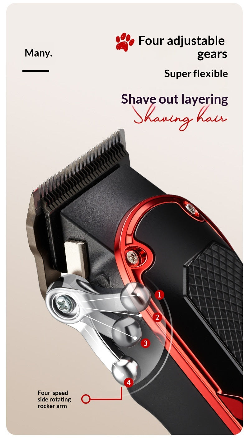 Clipper professionnel haute puissance à faible bruit pour animaux avec affichage de batterie
