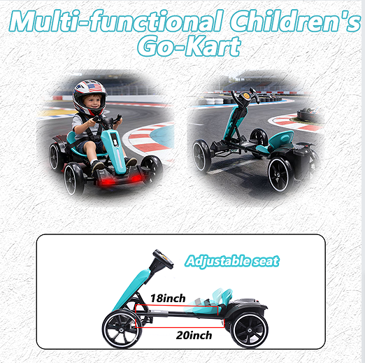 12V Pédale électrique pour enfants Go Kart