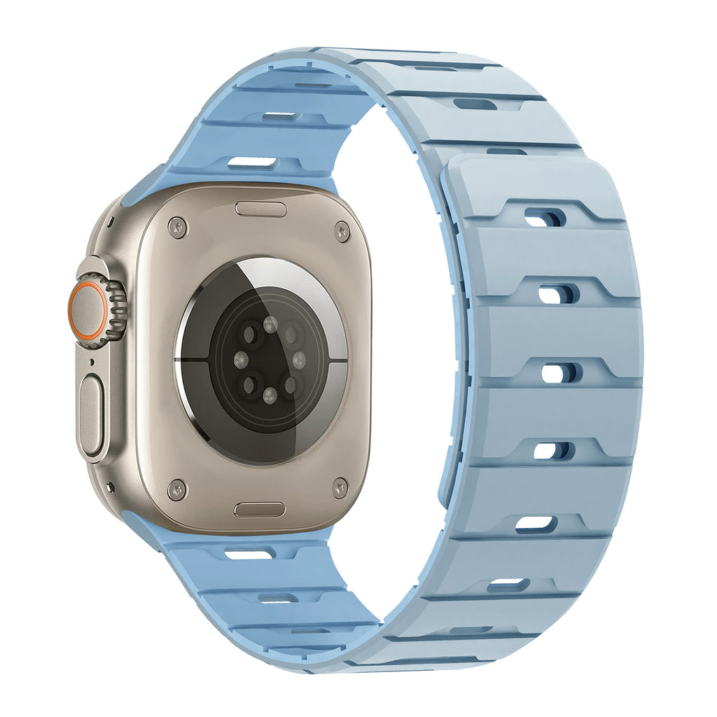 Two-tone magnetic silicone bracelet