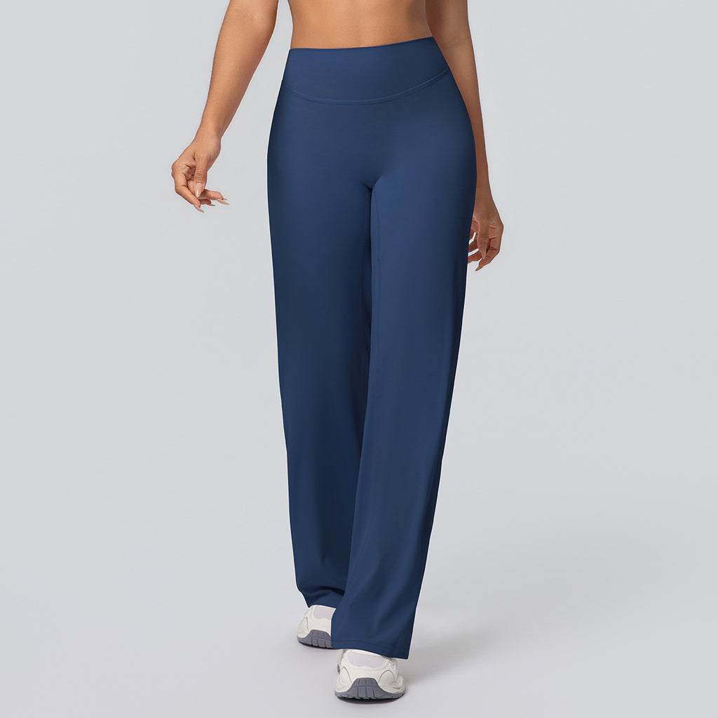 Pantalon de yoga en couleur solide, taille haute C'est un coup de pied