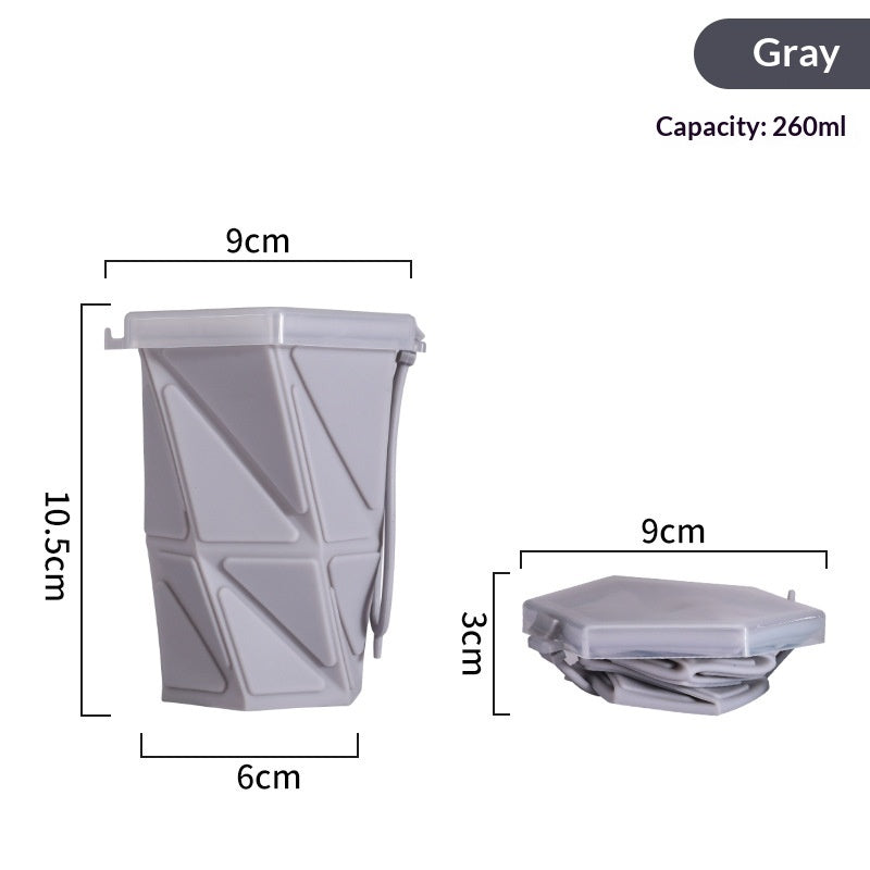 Coupe d'eau pliable en silicone extensible pour les sports de plein air et les voyages