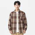 Chemise à volant brossé pour homme