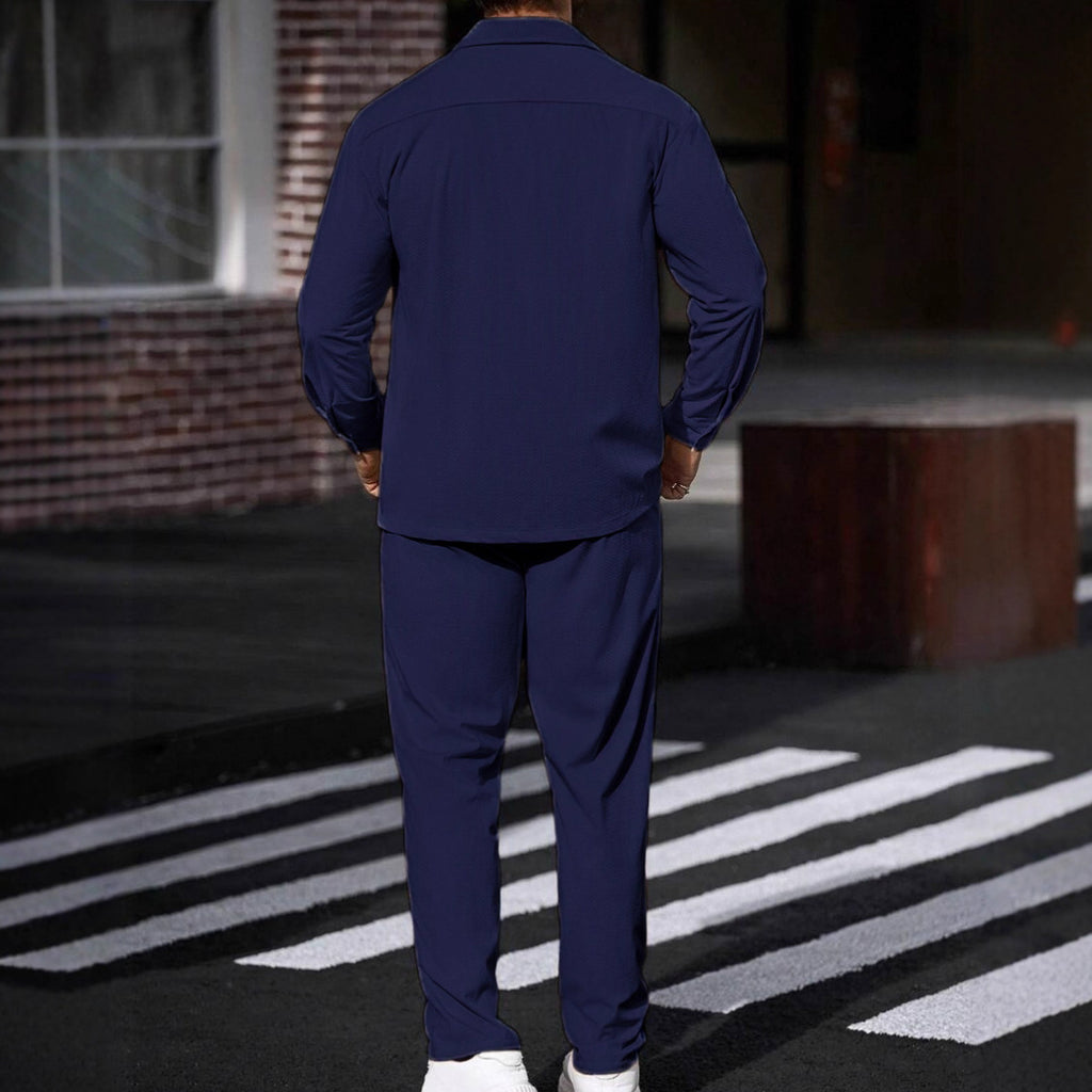 Veste de sport casual pour hommes et pantalons à jambe droite