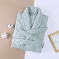 Coton Double Waffle Unisexe Robe longue épaissée