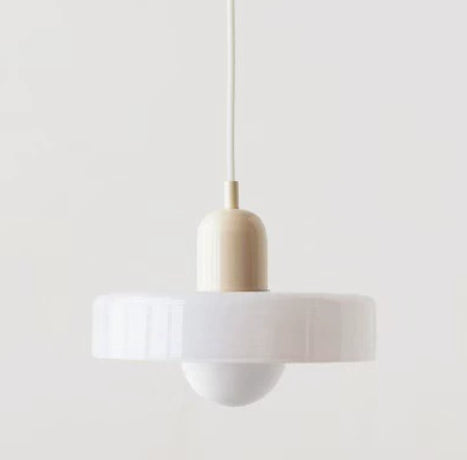 Simple Chandelier Creative Cream Style salon lampe en verre moderne