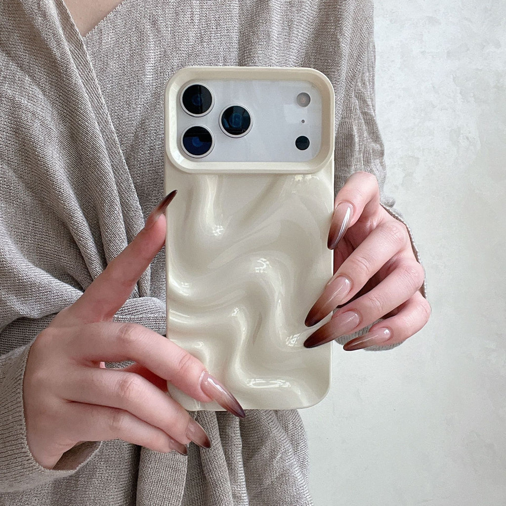 Style coréen Simple Ins en trois dimensions Ripple d'eau Soft Shell