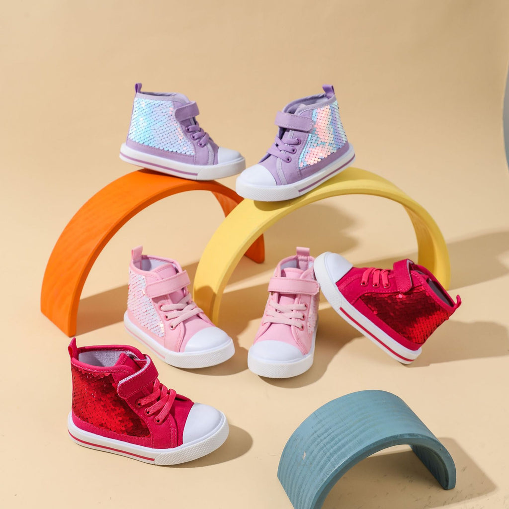Chaussures en Toile pailletée tendance haut de gamme pour enfants