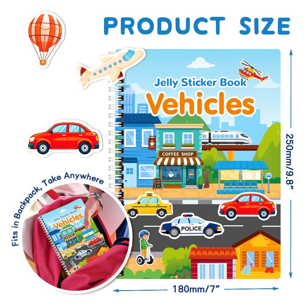 Jelly Stickers for Kids with Washable Stickers