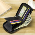 Porte-monnaie court homme motif pierre Grande capacité triple sac