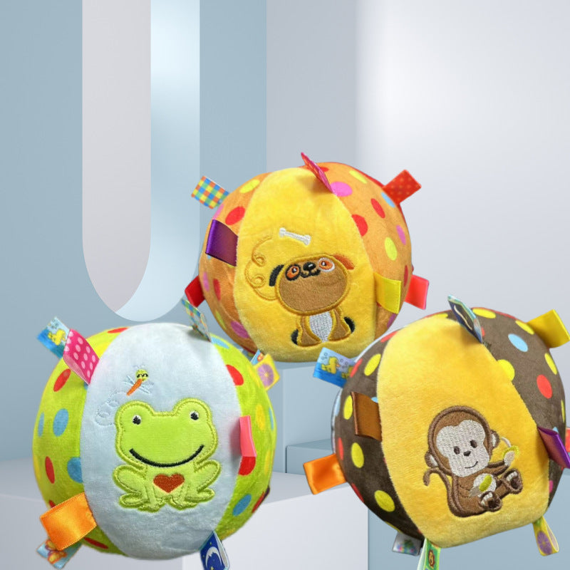 Balle son de chien en peluche