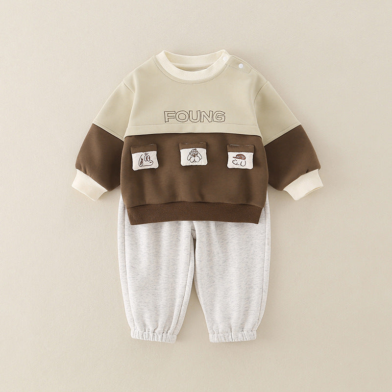 Pure Cotton Romper Set Pour Garçons Mignon Enfants Vêtements Bébé Garçon Outfits