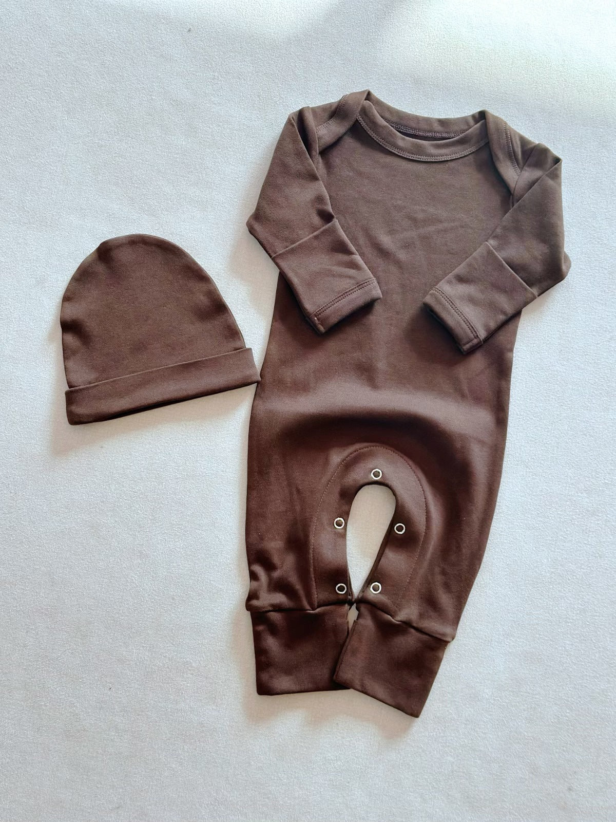 Hiver bébé couleur solide combinaison de saut manches longues nouveau-né sac veste de pet