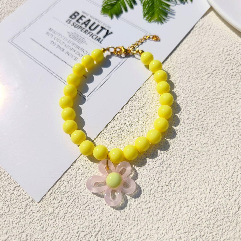 Collier dopamine perle de fleurs