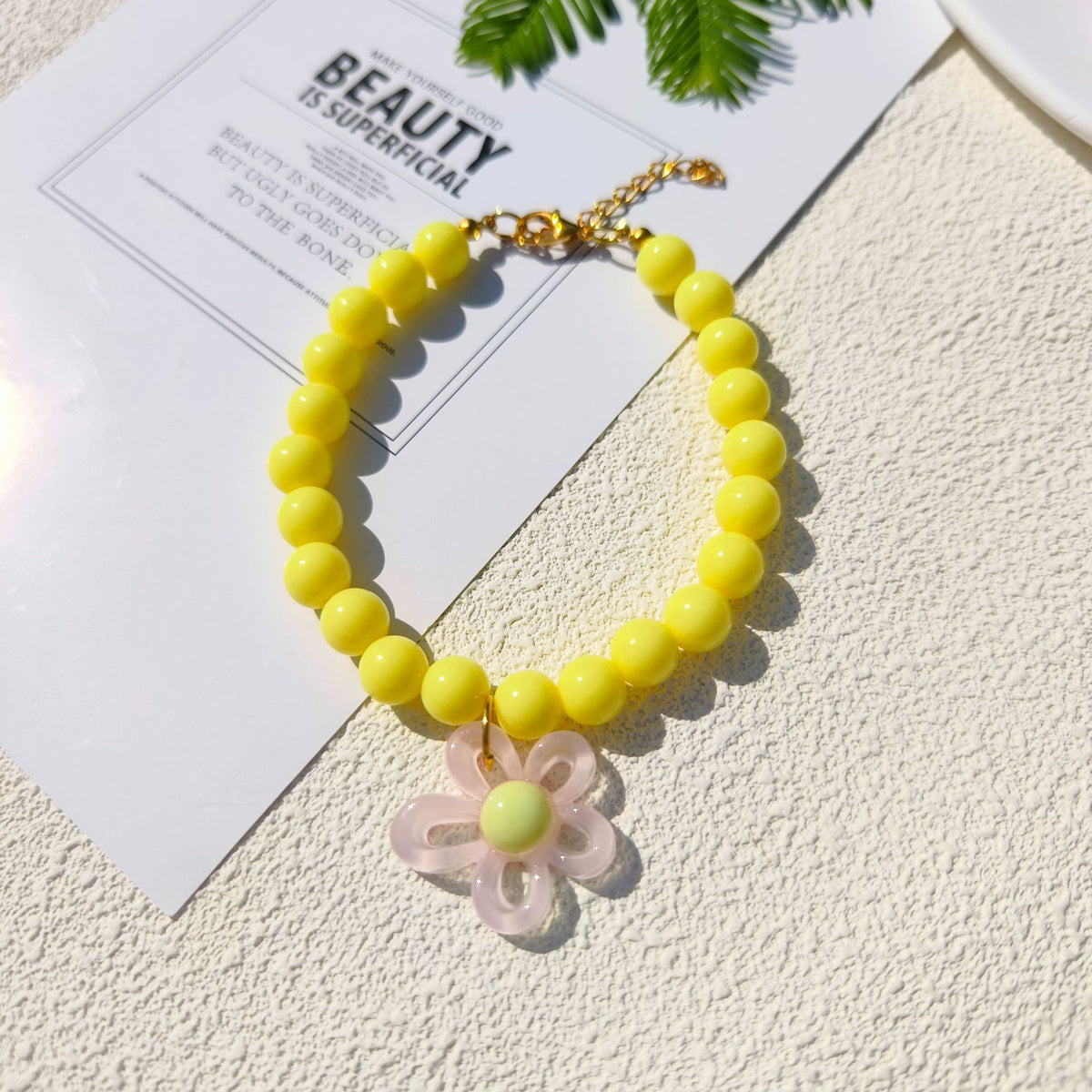 Collier dopamine perle de fleurs