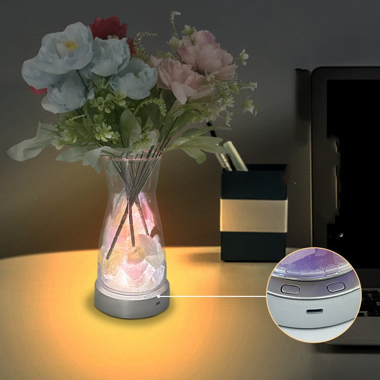 Magic Couleur Rotation LED lumière Vase de lumière créative décoration maison